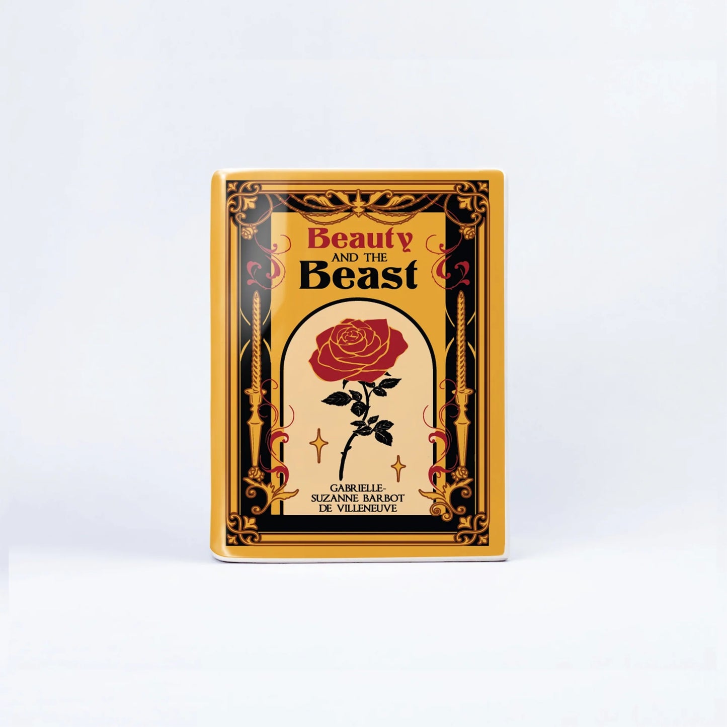 『美女と野獣』陶磁器花瓶［送料込］