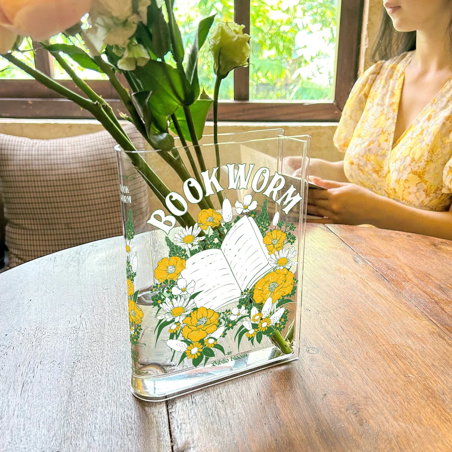 『ブックワーム／Bookworm』アクリル花瓶［送料込］
