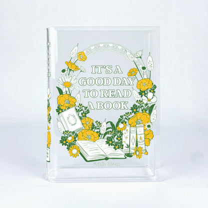 『読書にぴったりの日／It's A Good Day To Read A Book』アクリル花瓶［送料込］