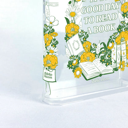 『読書にぴったりの日／It's A Good Day To Read A Book』アクリル花瓶［送料込］