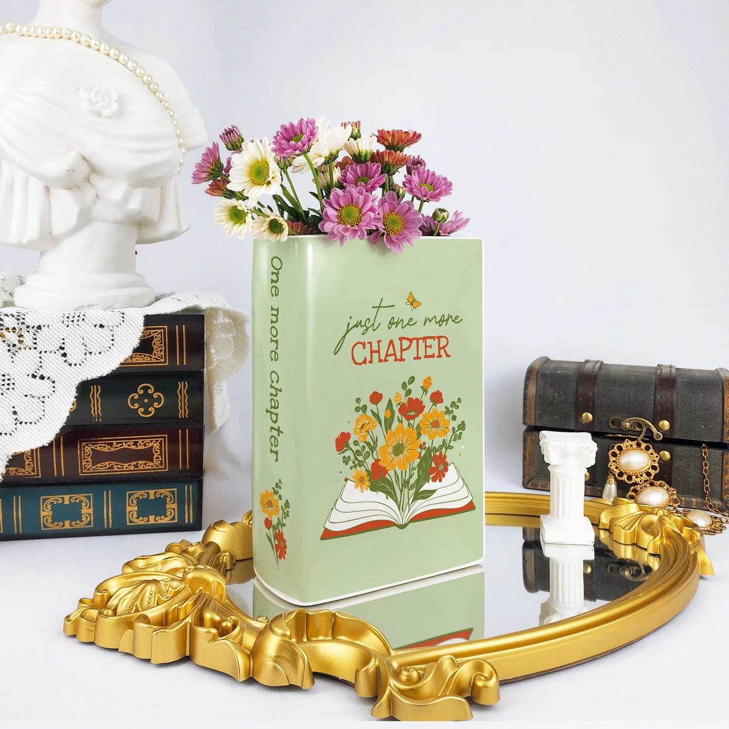 『あともう1章だけ』セラミック花瓶［送料込］