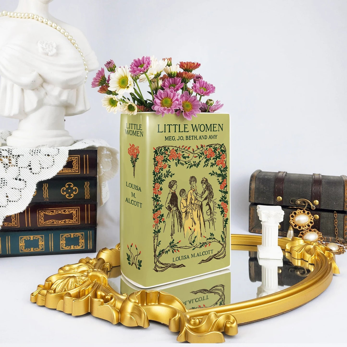 『若草物語』陶磁器花瓶［送料込］