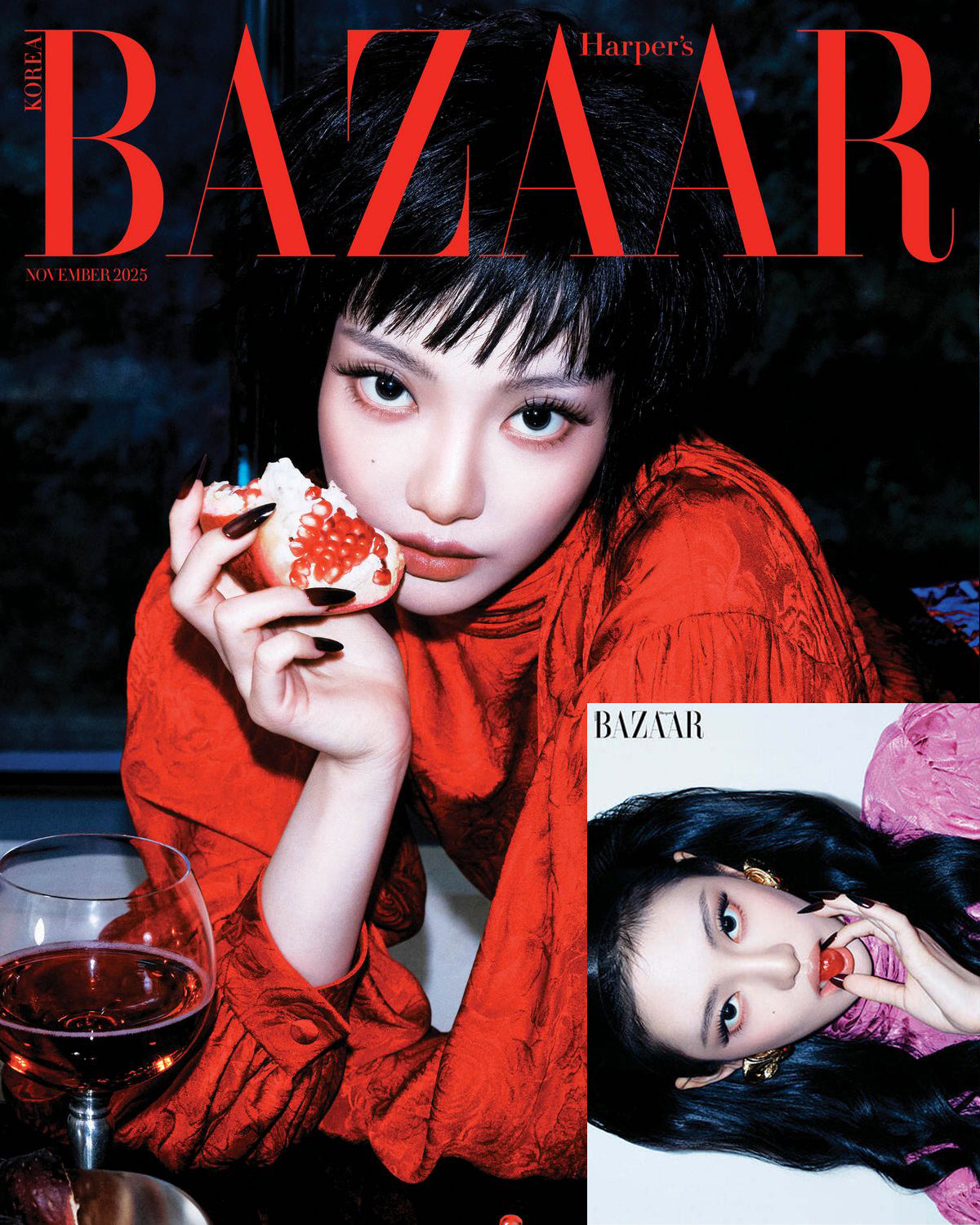 韓国雑誌「Harper’s BAZAAR Korea ハーパーズバザーコリア」2025年11月号【表紙：Stray Kids リノ／aespa ニンニン】（和訳付）［送料込］