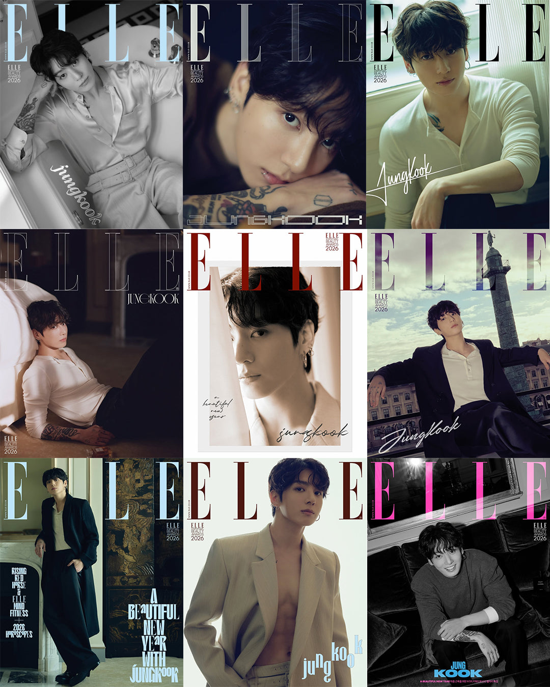 韓国雑誌「ELLE KOREA エルコリア」2026年1月号【表紙：BTSジョングク】（和訳付）[送料込]