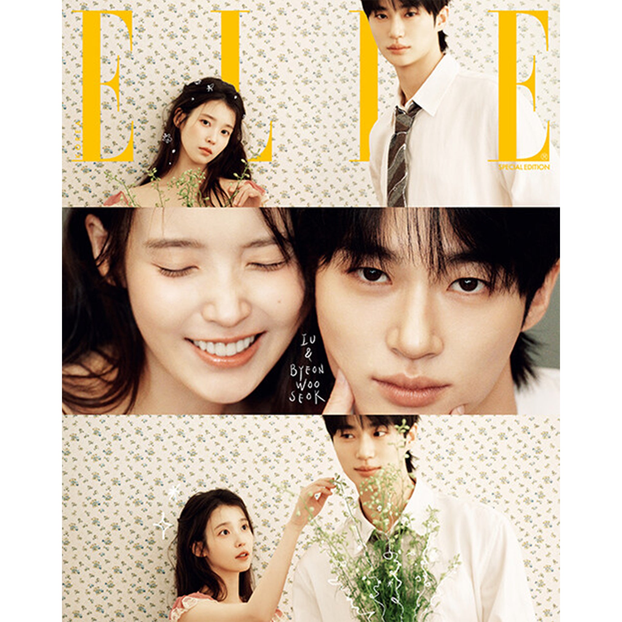 送料込/和訳付]【表紙:IU＆ビョン・ウソク】韓国雑誌「ELLE KOREA