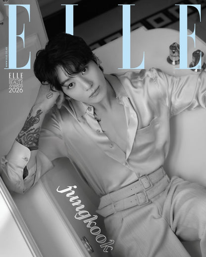 韓国雑誌「ELLE KOREA エルコリア」2026年1月号【表紙：BTSジョングク】（和訳付）[送料込]
