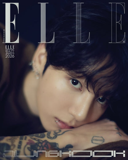 韓国雑誌「ELLE KOREA エルコリア」2026年1月号【表紙：BTSジョングク】（和訳付）[送料込]