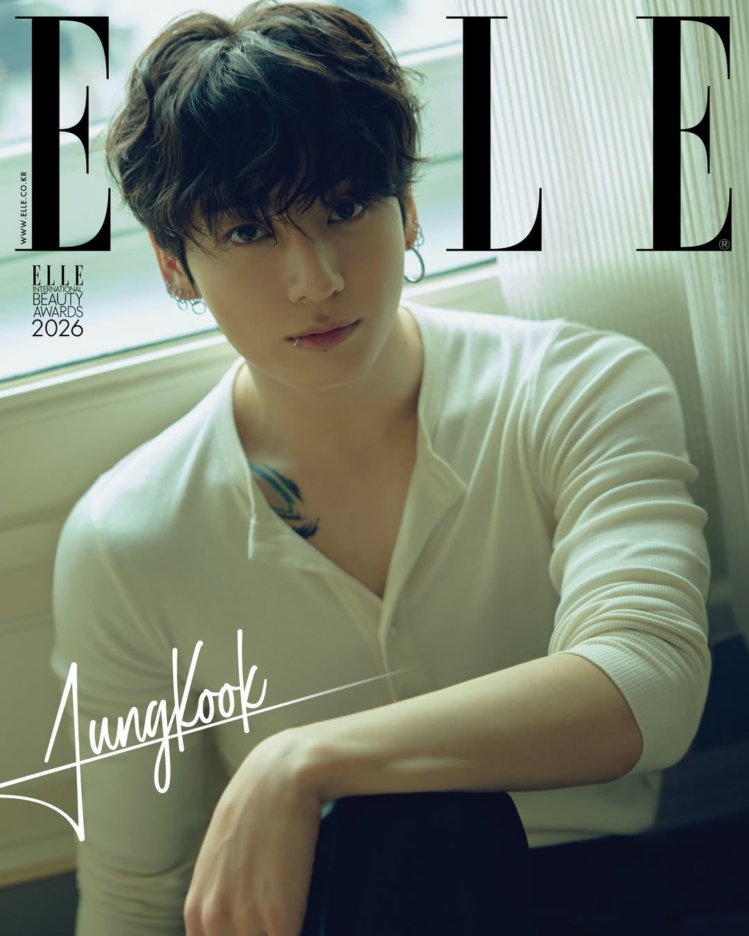韓国雑誌「ELLE KOREA エルコリア」2026年1月号【表紙：BTSジョングク】（和訳付）[送料込]