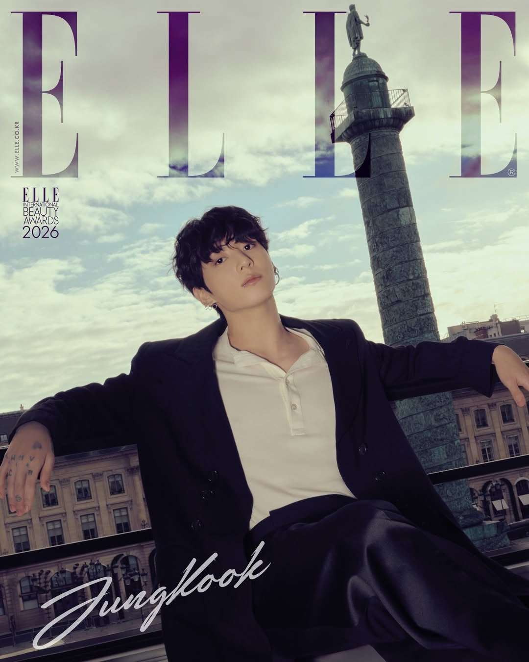 韓国雑誌「ELLE KOREA エルコリア」2026年1月号【表紙：BTSジョングク】（和訳付）[送料込]