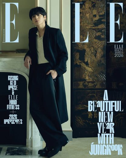 韓国雑誌「ELLE KOREA エルコリア」2026年1月号【表紙：BTSジョングク】（和訳付）[送料込]