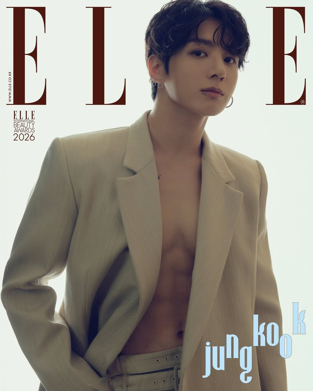 韓国雑誌「ELLE KOREA エルコリア」2026年1月号【表紙：BTSジョングク】（和訳付）[送料込]