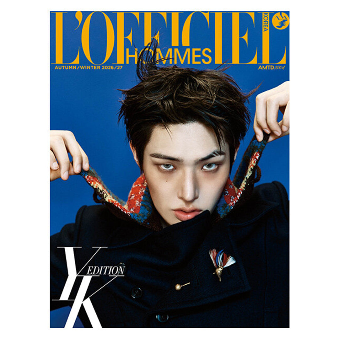 韓国雑誌「L'OFFICIEL HOMMES KOREA ロフィシェルオムコリア」2026年 秋冬号【表紙：ATEEZ ミンギ】［和訳付／送料込］
