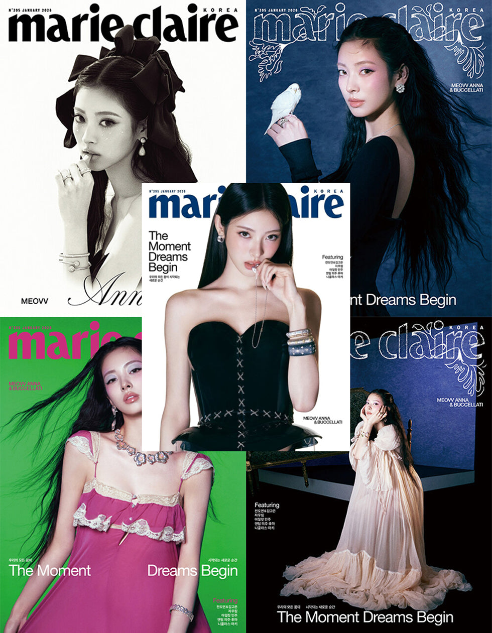 韓国雑誌「marie claire KOREA マリクレールコリア」2026年1月号【表紙：MEOVVアンナ】（和訳付）［送料込］