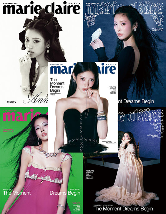 韓国雑誌「marie claire KOREA マリクレールコリア」2026年1月号【表紙：MEOVVアンナ】（和訳付）［送料込］