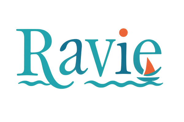 Ravie Logo with Unique Typography