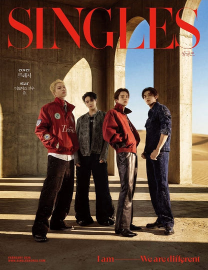 韓国雑誌「SINGLES シングルズ」2026年2月号【表紙：TREASURE】（和訳付）［送料込］