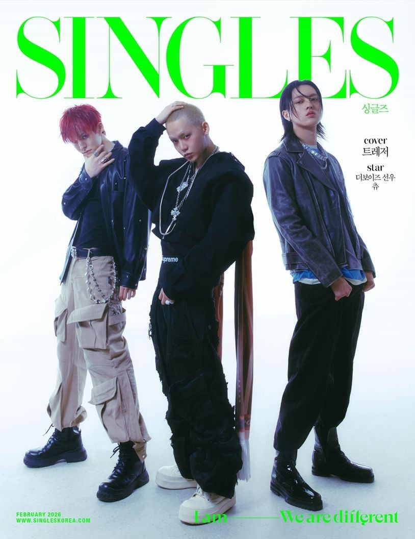 韓国雑誌「SINGLES シングルズ」2026年2月号【表紙：TREASURE】（和訳付）［送料込］