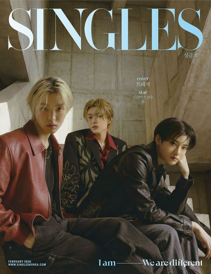 韓国雑誌「SINGLES シングルズ」2026年2月号【表紙：TREASURE】（和訳付）［送料込］
