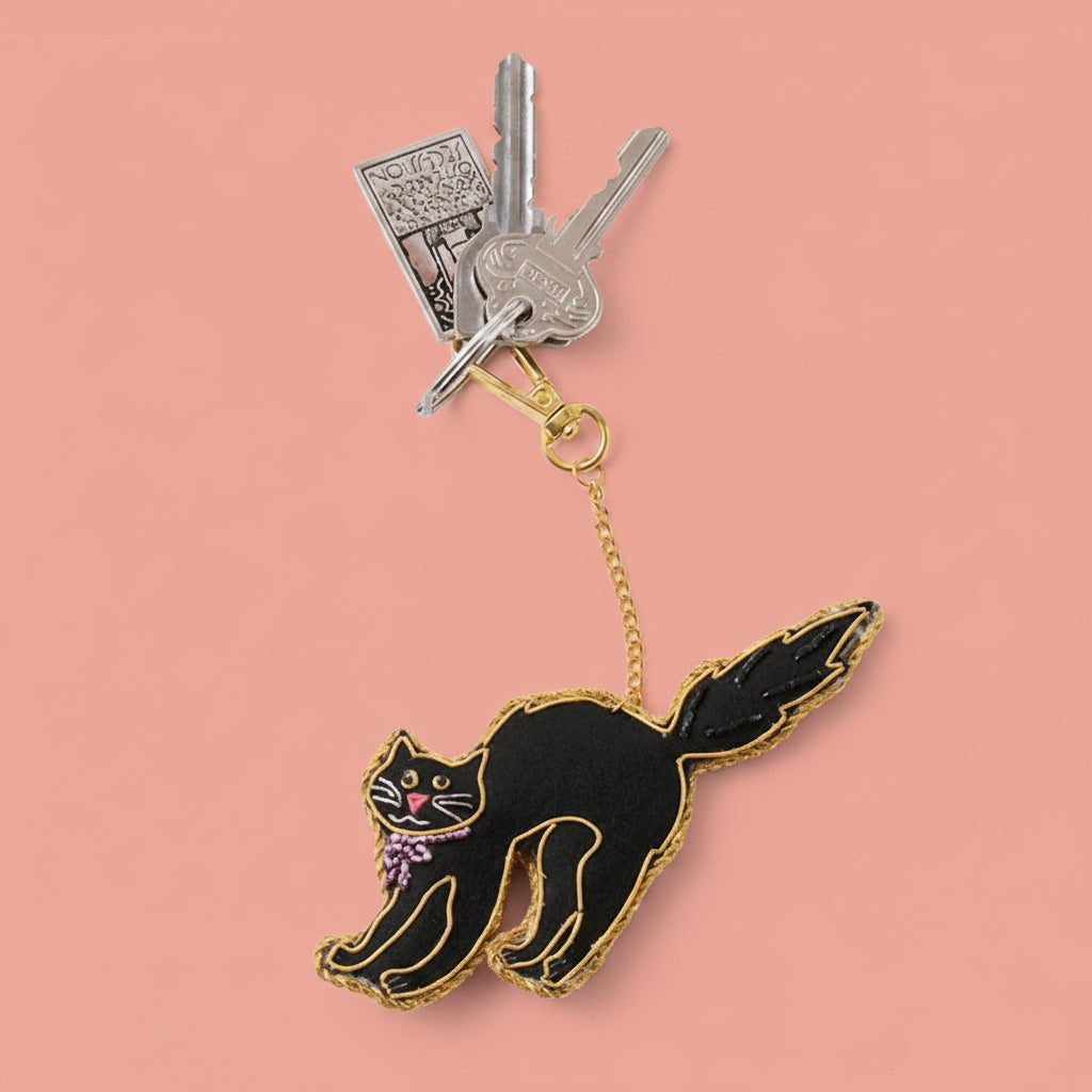 ザリ刺繍 アニマルバッグチャーム／キーホルダー