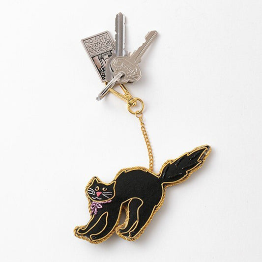 ザリ刺繍 アニマルバッグチャーム／キーホルダー